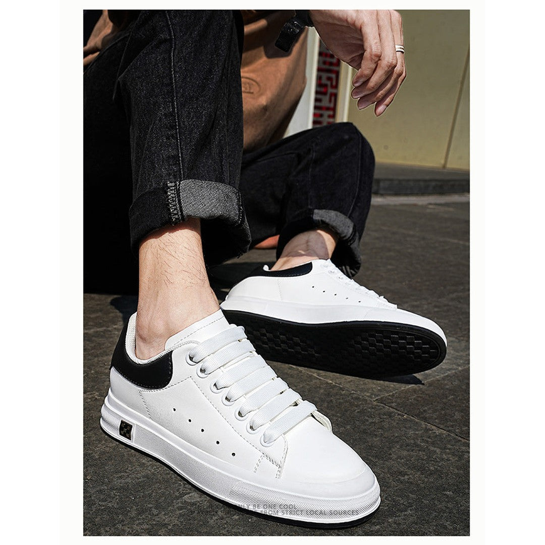 Man wearing the Baird men's sneakers, 8 view