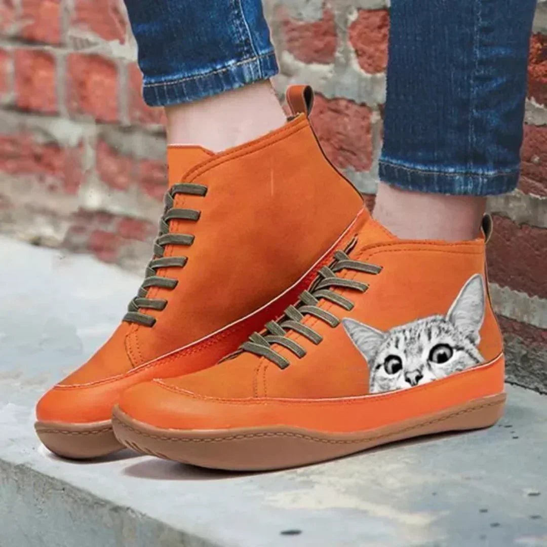 Woman wearing the Beatrice women's boots, 7 view