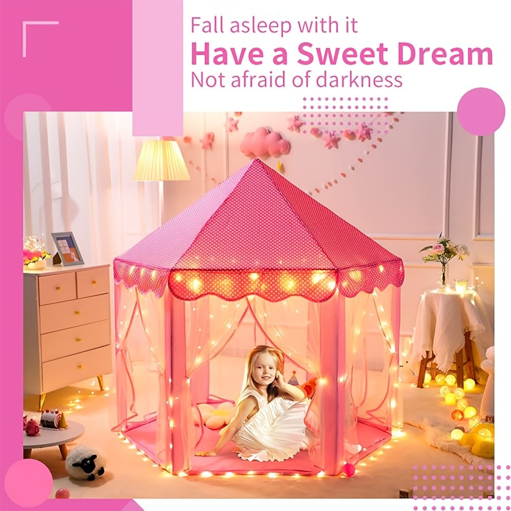 Castle play tent with star lights - product photo 6