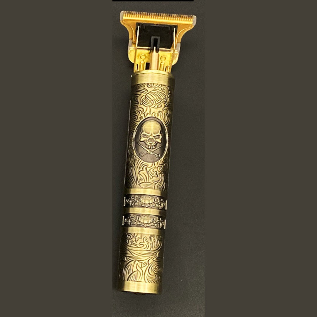 Vintage engraved metal rechargeable trimmer - product photo 10