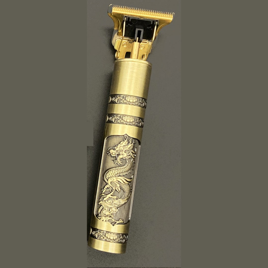 Vintage engraved metal rechargeable trimmer - product photo 13