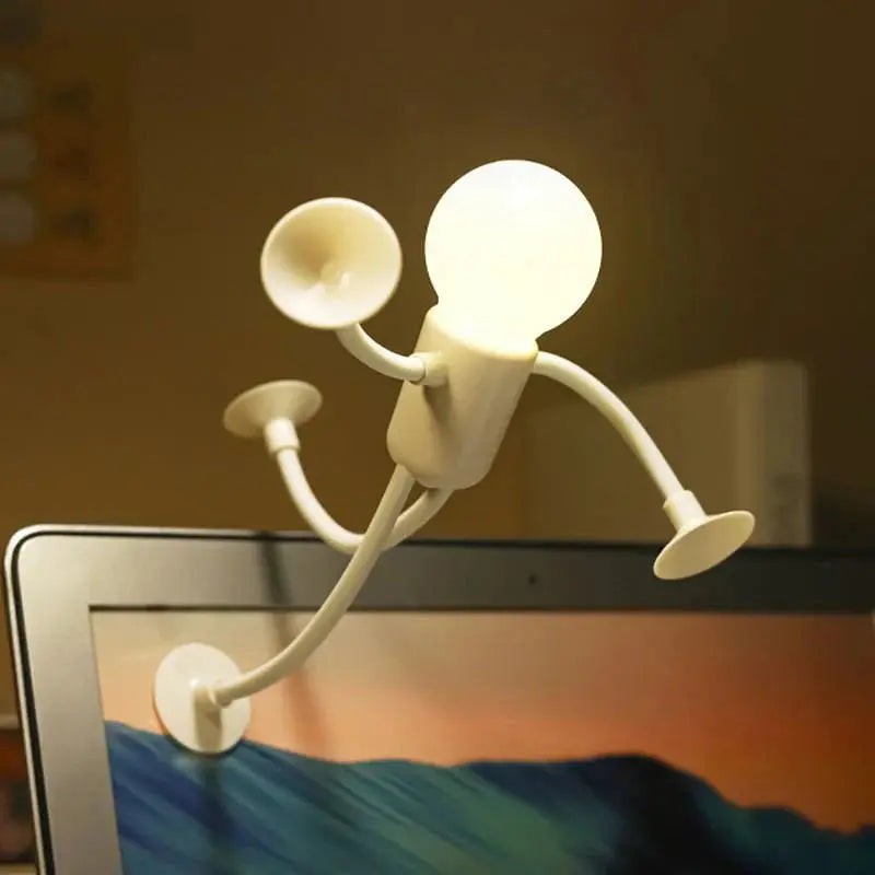 Bendable LED figure night light with suction feet - product photo 3