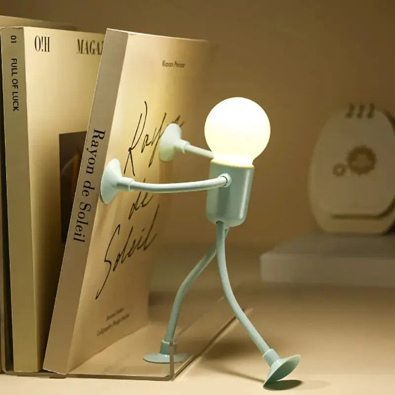 Bendable LED figure night light with suction feet - product photo 4
