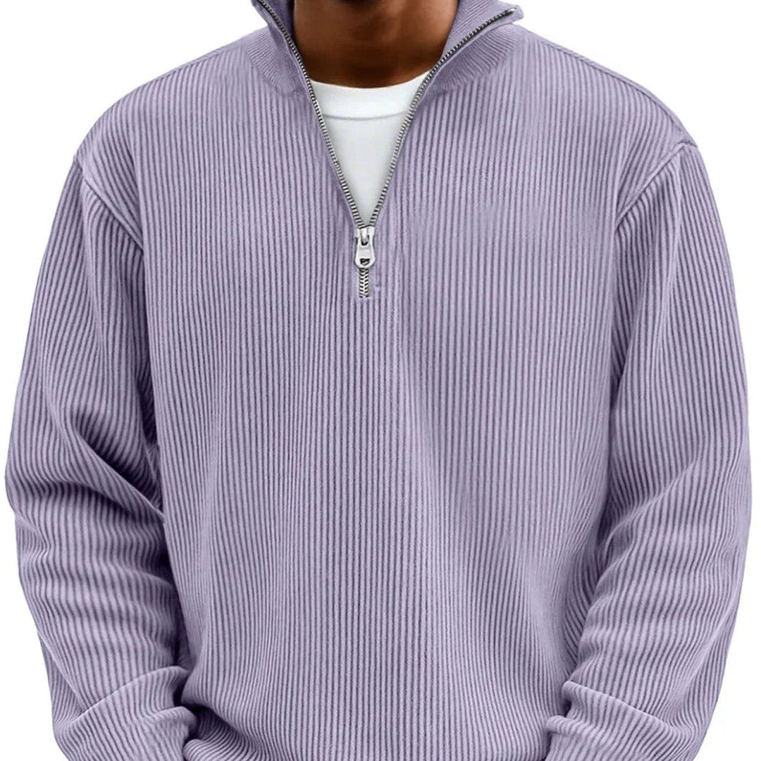 Man wearing the Bertram men's sweater, 9 view