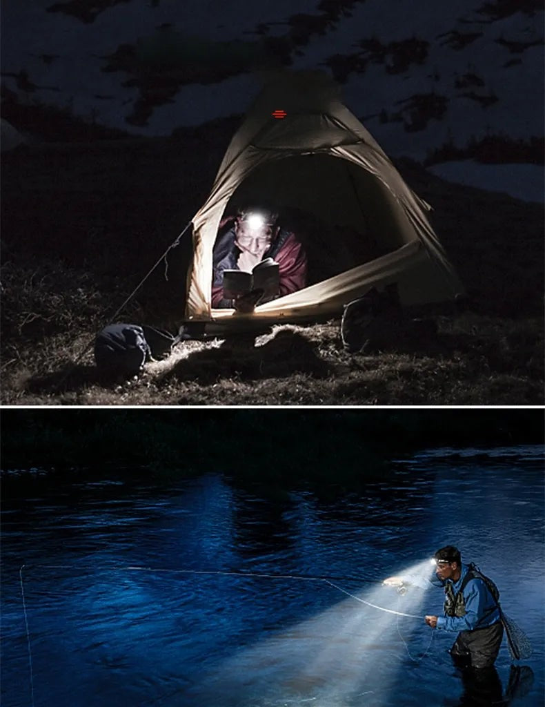 Rechargeable waterproof LED head torch with zoom - product photo 3