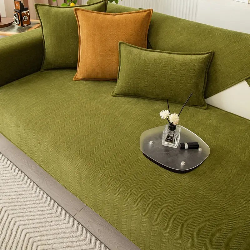 Non-slip chenille sofa cover - product photo 11