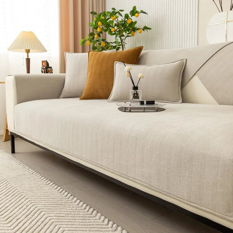 Non-slip chenille sofa cover - product photo 2