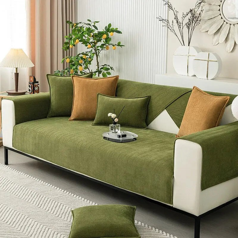 Non-slip chenille sofa cover - product photo 7