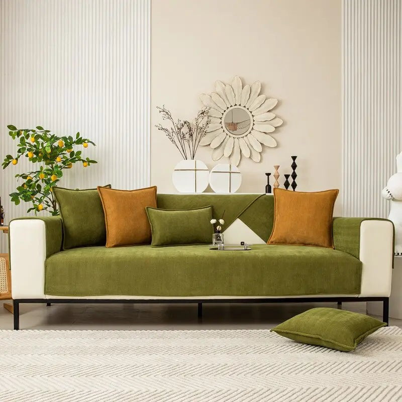 Non-slip chenille sofa cover - product photo 8