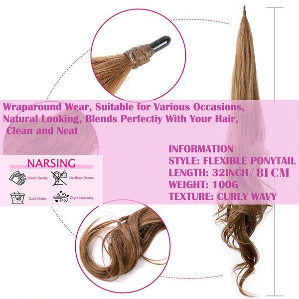 Clip-in volume ponytail hairpiece - product photo 3