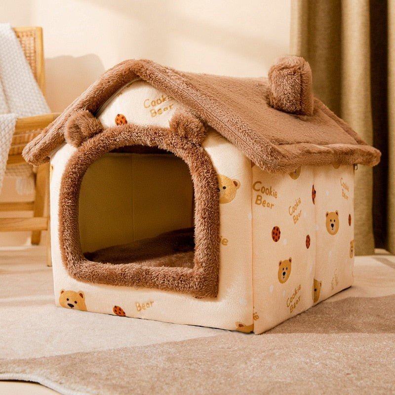 Fluffy enclosed pet house for cats and small dogs - product photo 8