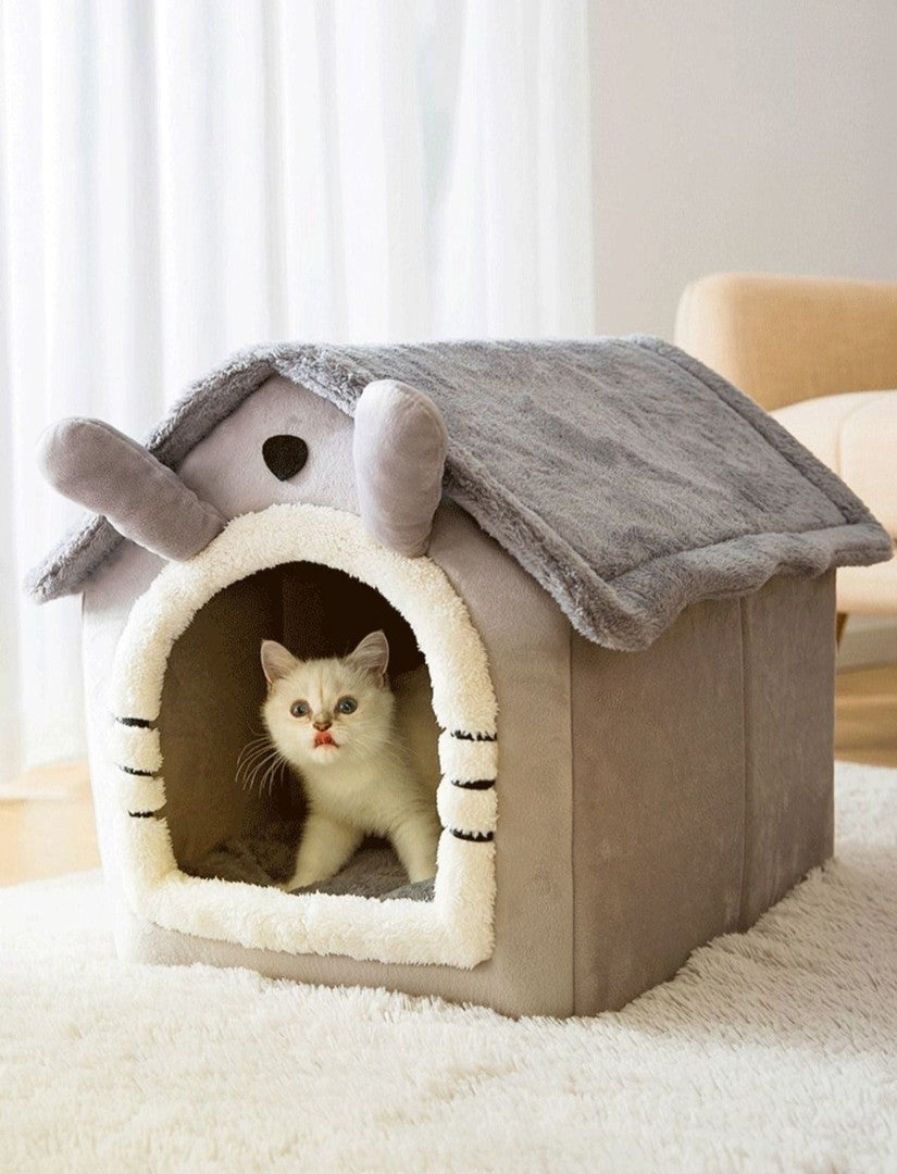 Fluffy enclosed pet house for cats and small dogs - product photo 9