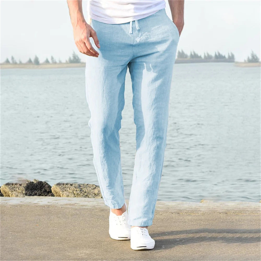 Orion | Men's Linen Drawstring Casual Pants