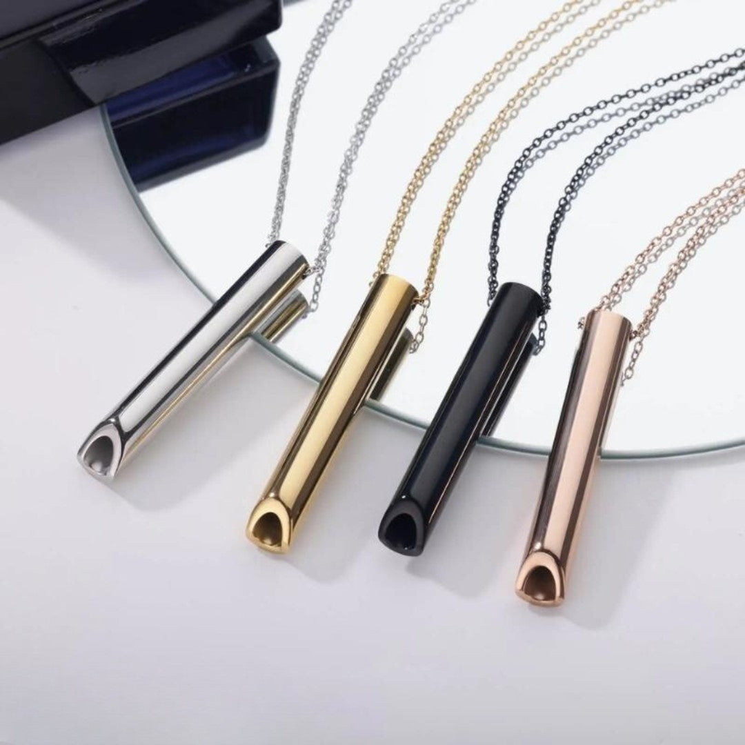 Metal breathing pendant on a chain - product photo 2