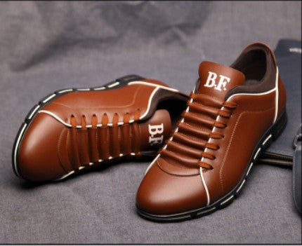 Men's PU leather low-top sneakers - product photo 2