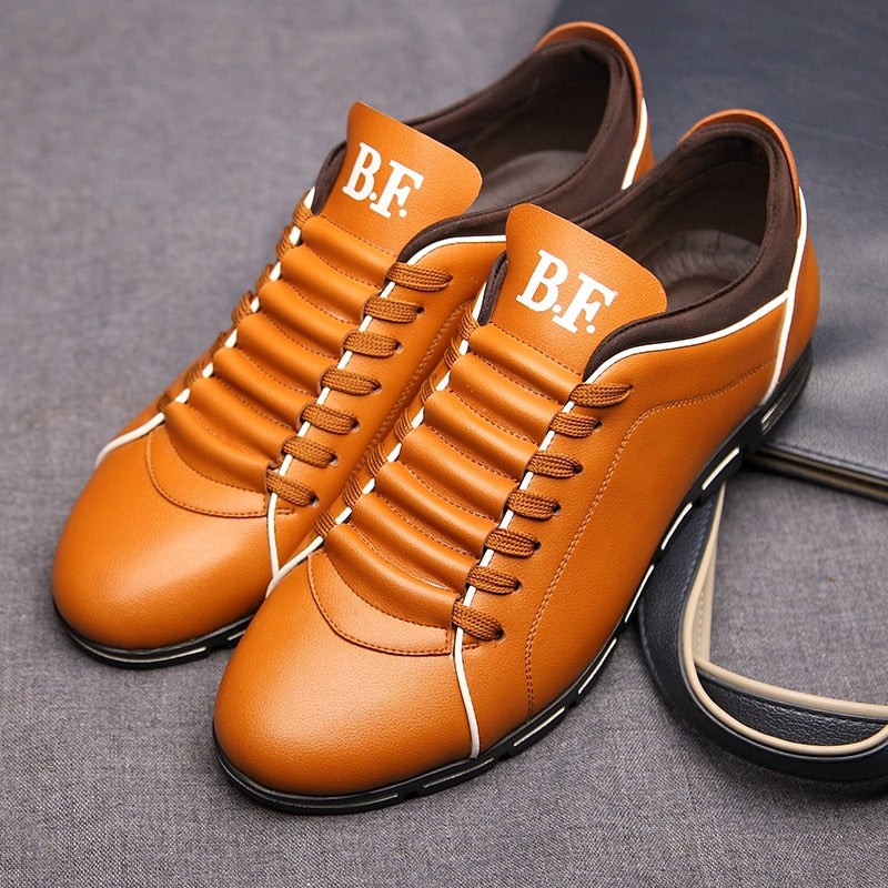 Men's PU leather low-top sneakers - product photo 4