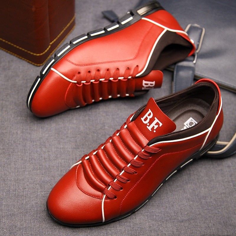 Men's PU leather low-top sneakers - product photo 5