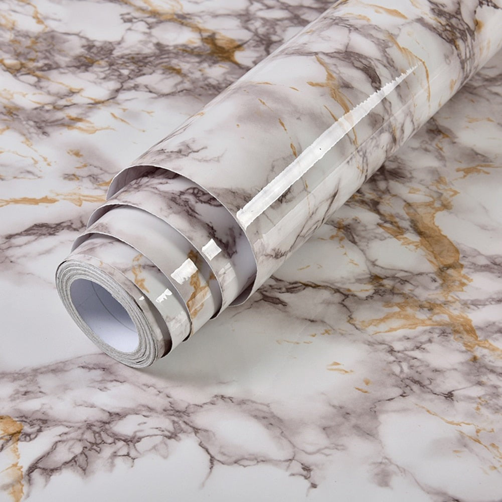 Marble effect self-adhesive worktop vinyl - product photo 15