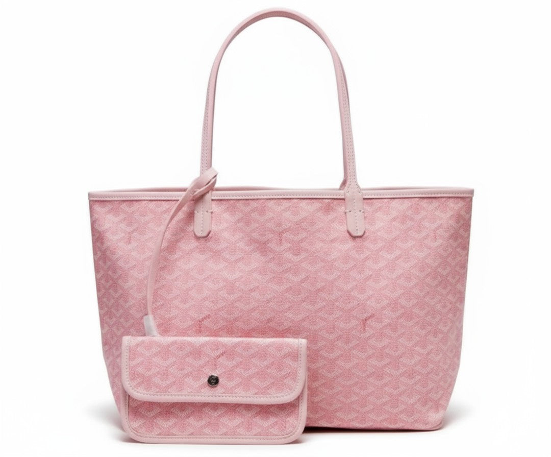 Structured shoulder tote bag with a matching detachable pouch - product photo 5