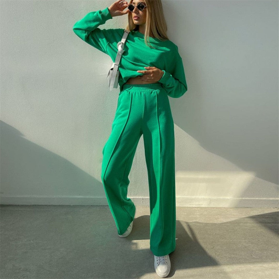 Woman wearing the Carys women's wide-leg vest, flatlay view