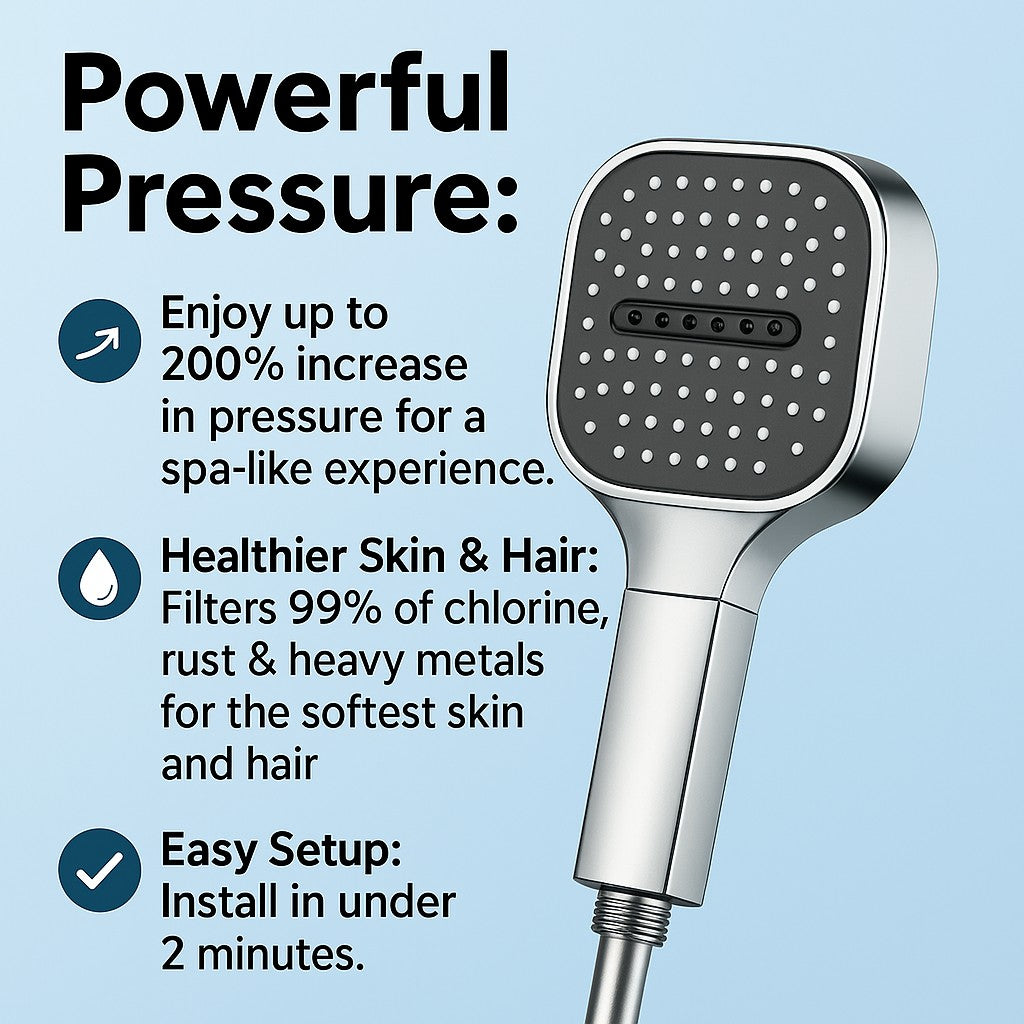 High-pressure filtered shower head - product photo 2
