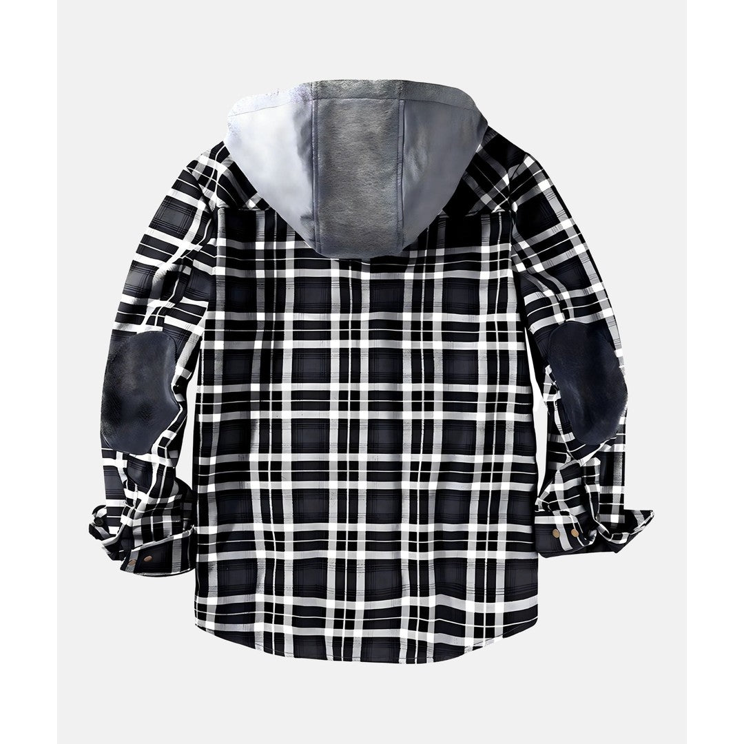 Man wearing the Casimir men's plaid jacket, 8 view