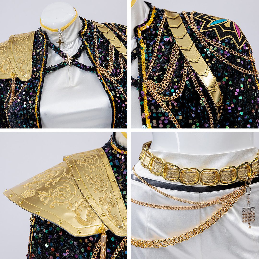 Sequinned five-piece stage costume set - product photo 7
