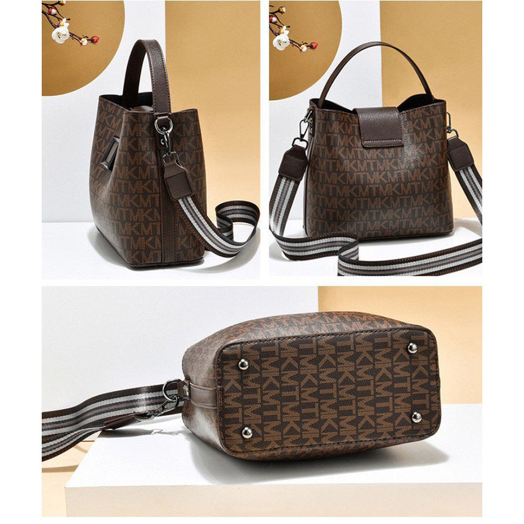 Woman wearing the Cassia women's casual pocket detail bag, 11 view