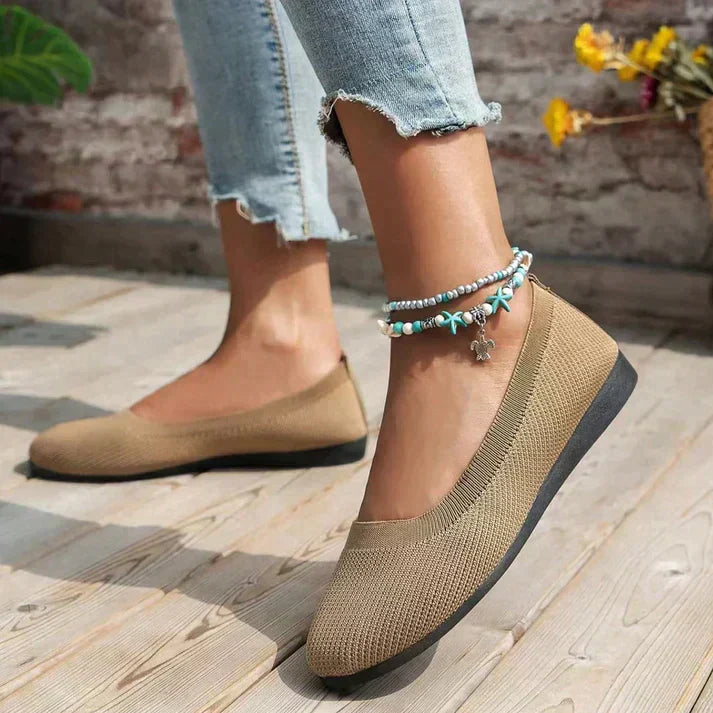 Daphne | Women's Knit Slip-On Ballet Style Flats