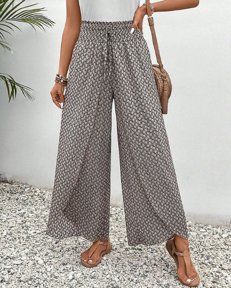 Maya | Women's Boho Printed High-Rise Trousers