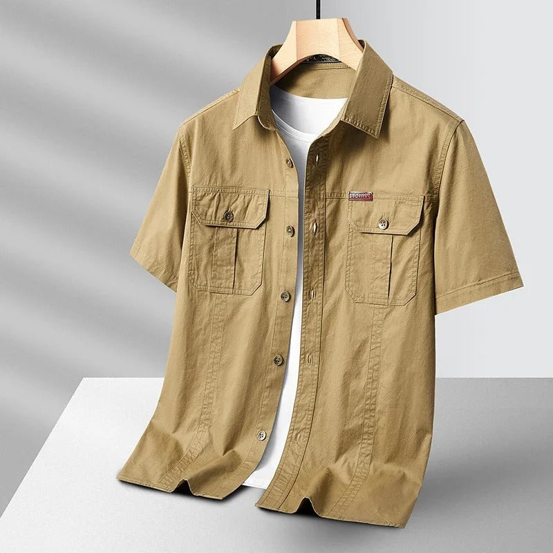 Ethan | Men's Utility Style Button-Front Cargo Shirt