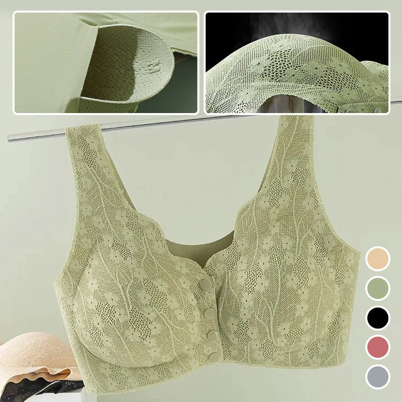 Front-fastening wire-free bra - product photo 4