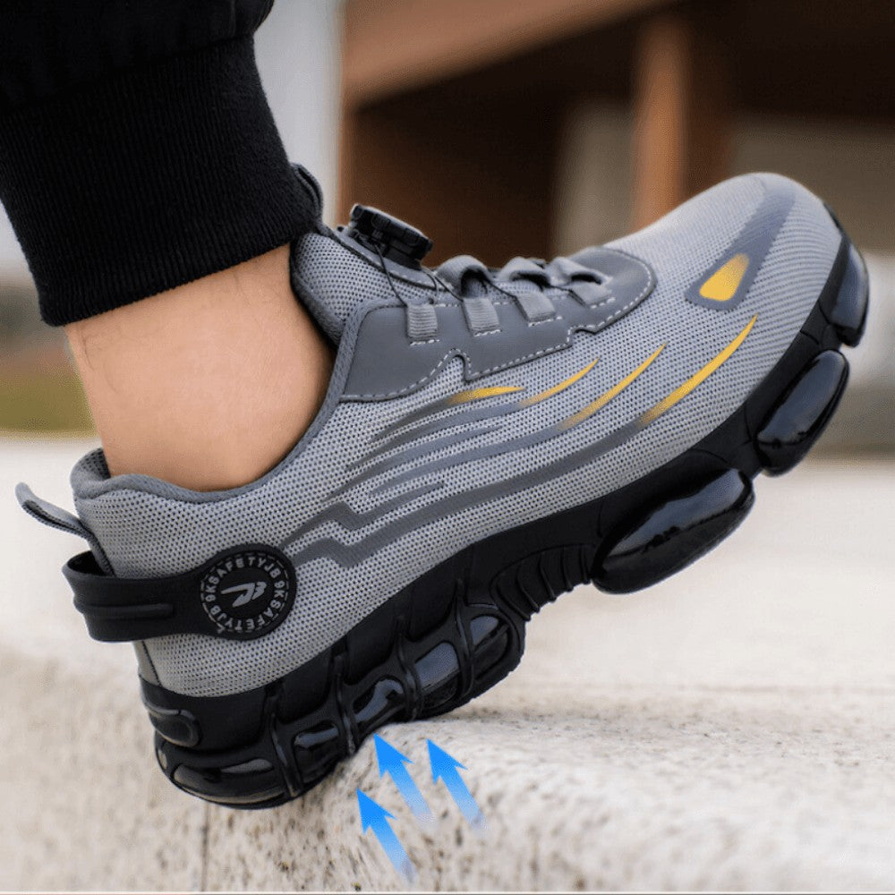 Wide toe slip-resistant work shoes with dial lacing - product photo 1