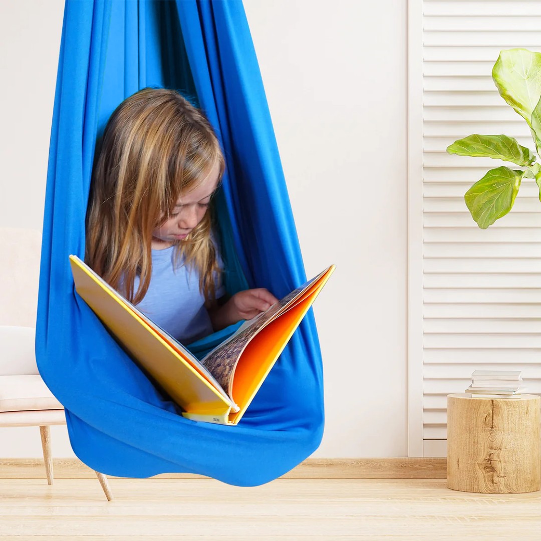 Children's hanging cotton hammock swing - product photo 1