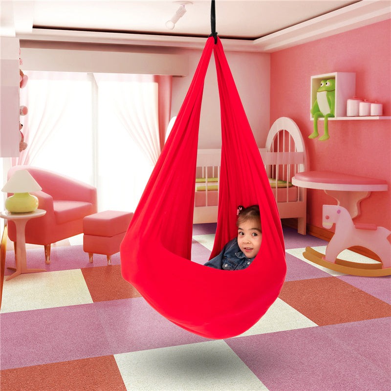 Children's hanging cotton hammock swing - product photo 7
