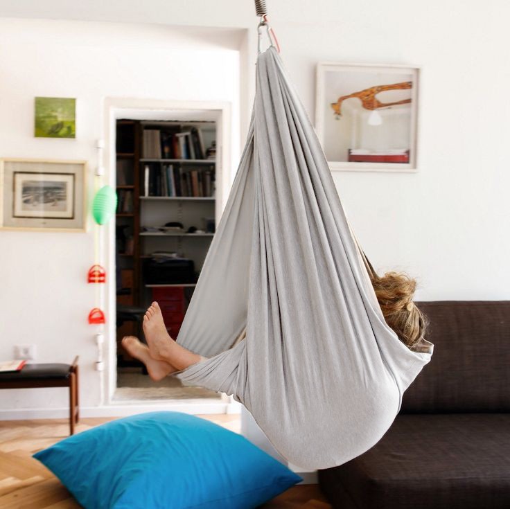 Children's hanging cotton hammock swing - product photo 8