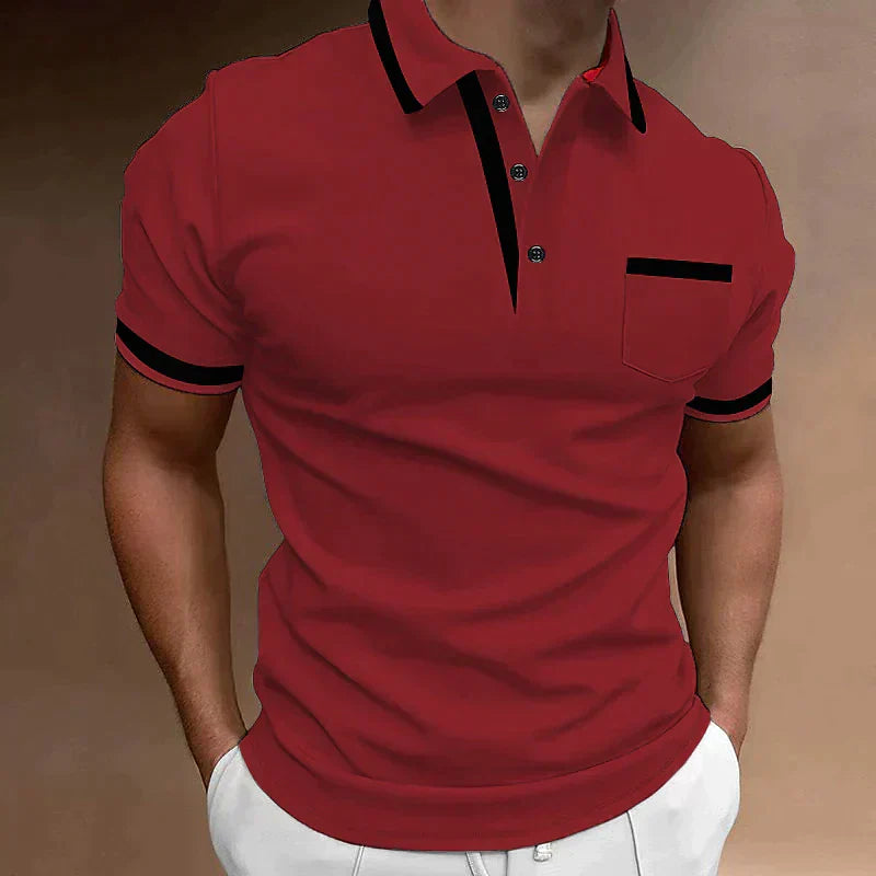 Damon | Men's Classic Contrast Trim Polo Shirt