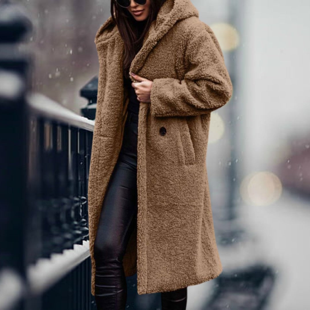 Woman wearing the Delia women's hooded jacket, 9 view