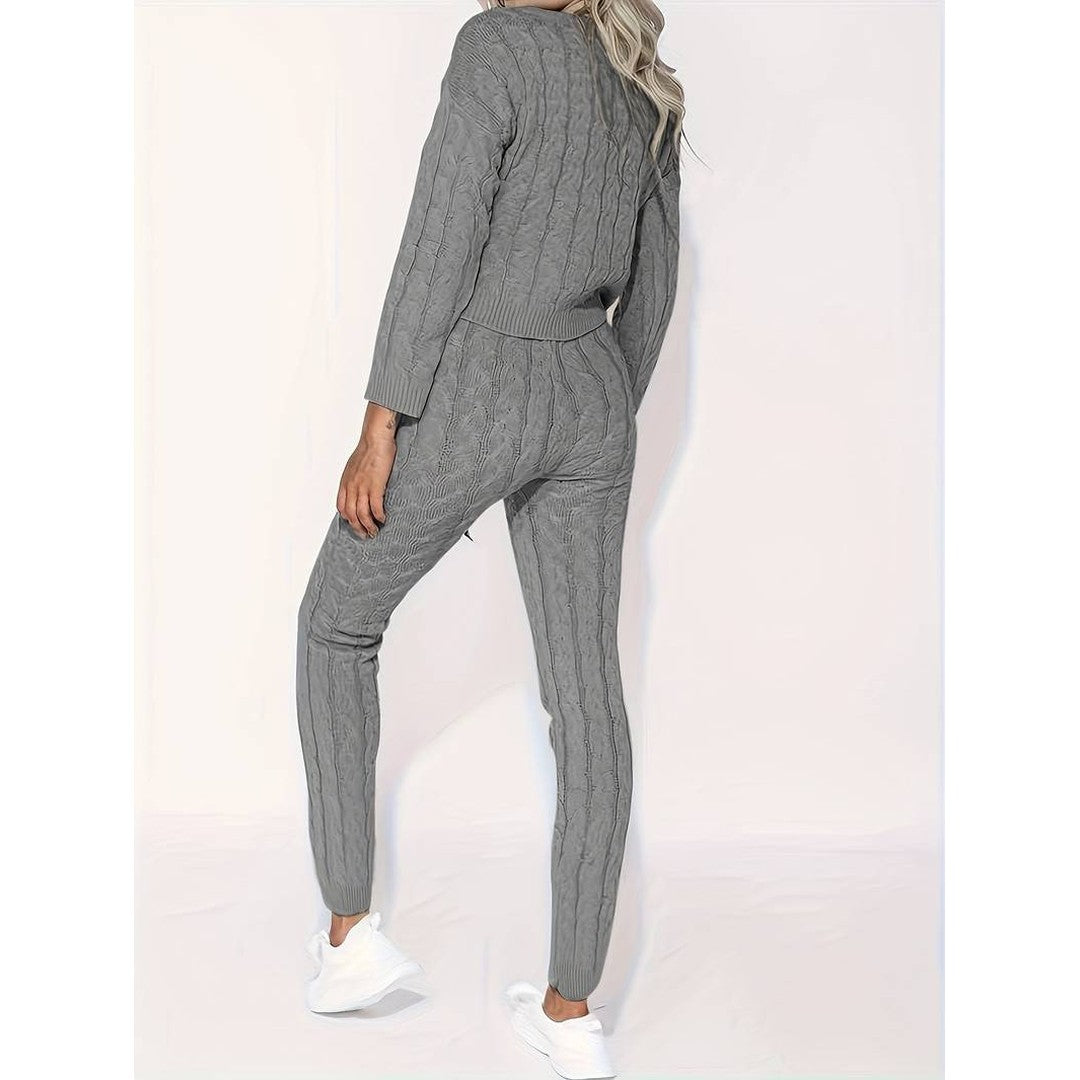 Woman wearing the Dione women's chic apparel, front view