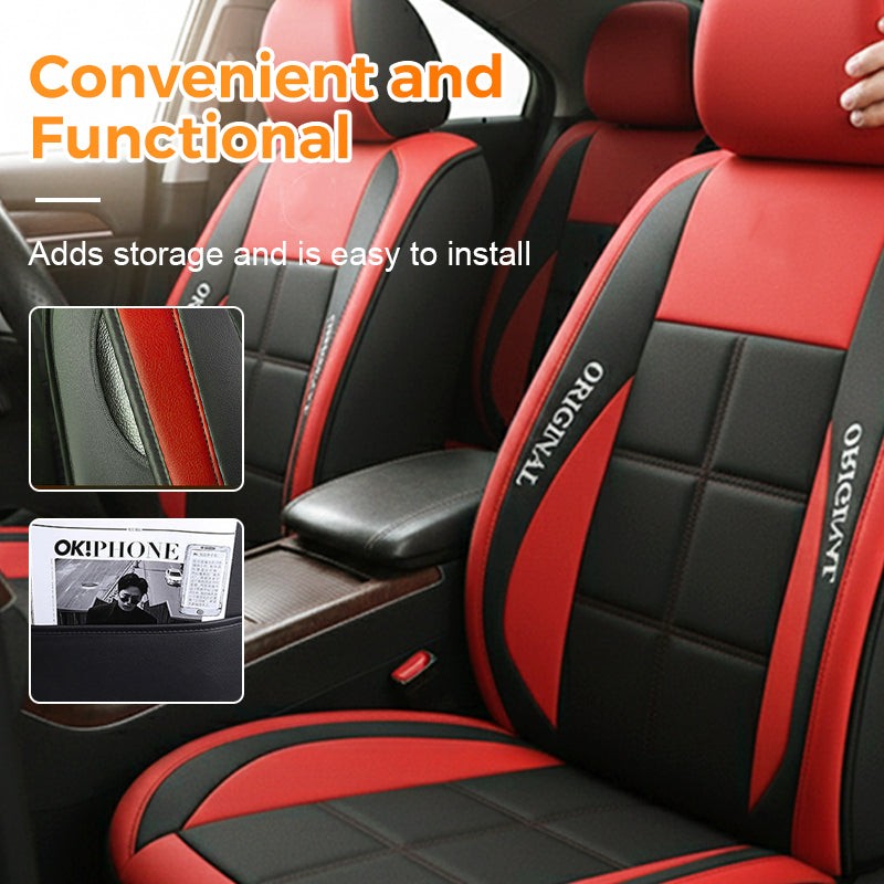 Universal PU leather front car seat covers - product photo 11