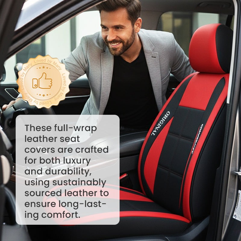 Universal PU leather front car seat covers - product photo 13