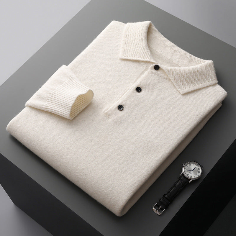 Leandro | Men's Knit Long Sleeve Polo Top