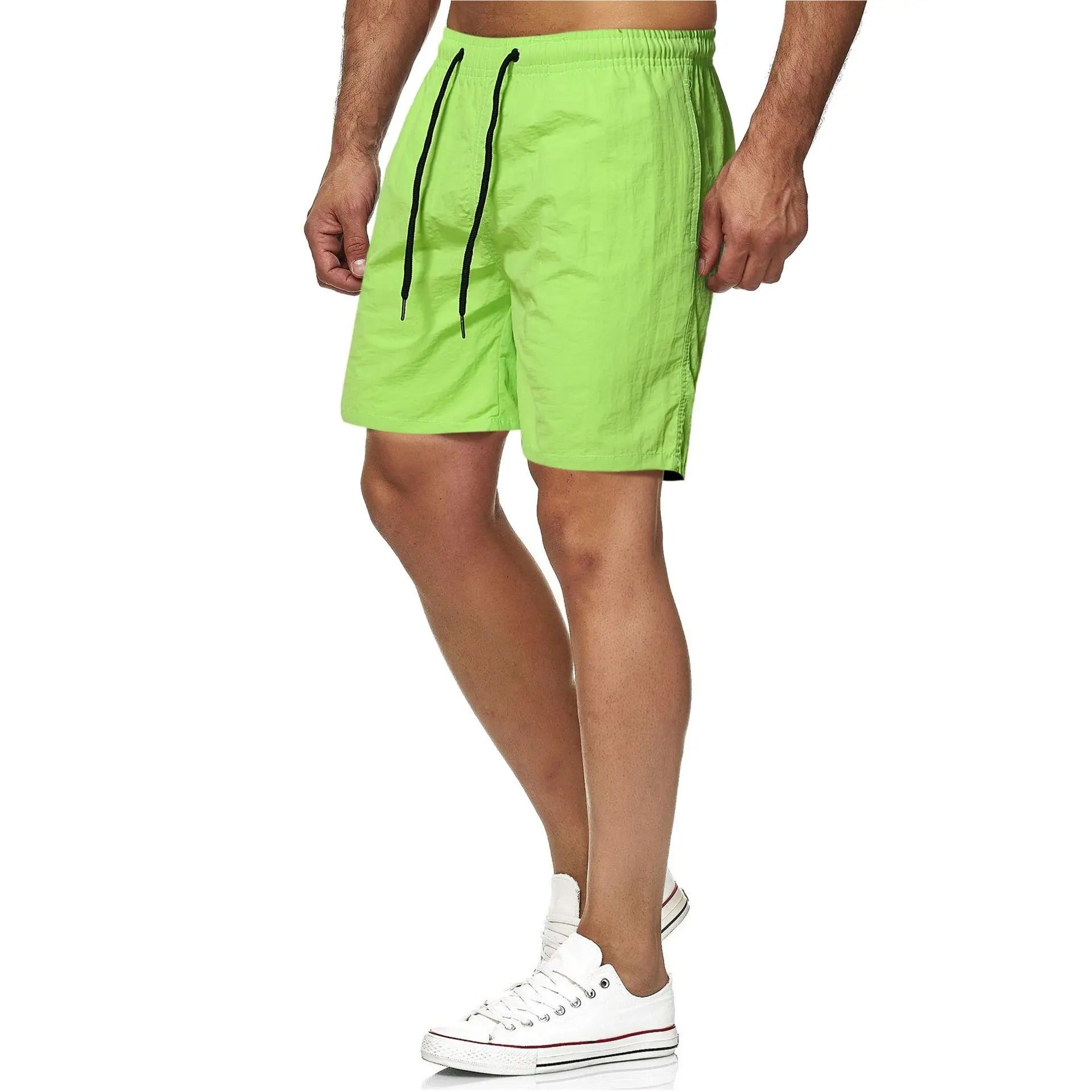 Leo | Men's Solid Colour Drawstring Beach Swim Shorts