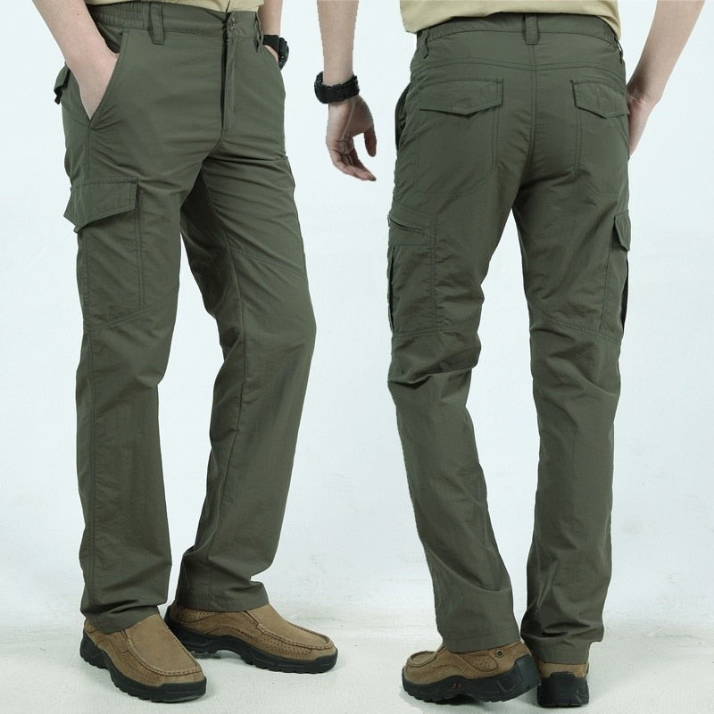 Men's breathable cargo trousers with flap pockets - product photo 1