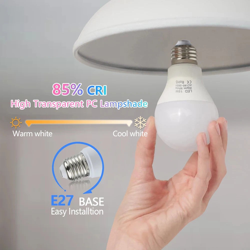 E27 warm white LED bulb - product photo 3
