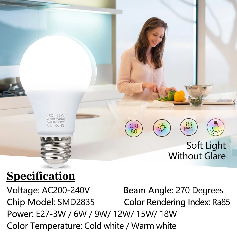 E27 warm white LED bulb - product photo 5