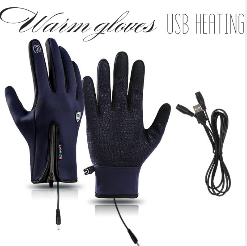 USB heated waterproof winter gloves - product photo 13