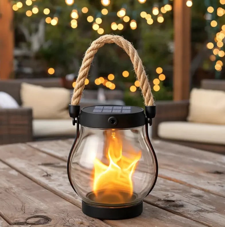 Solar lantern with flickering flame effect - product photo 6
