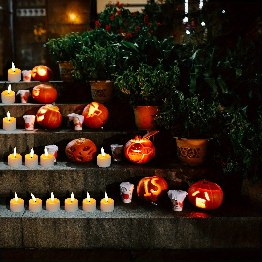 Flameless LED tea light candles with remote - product photo 8