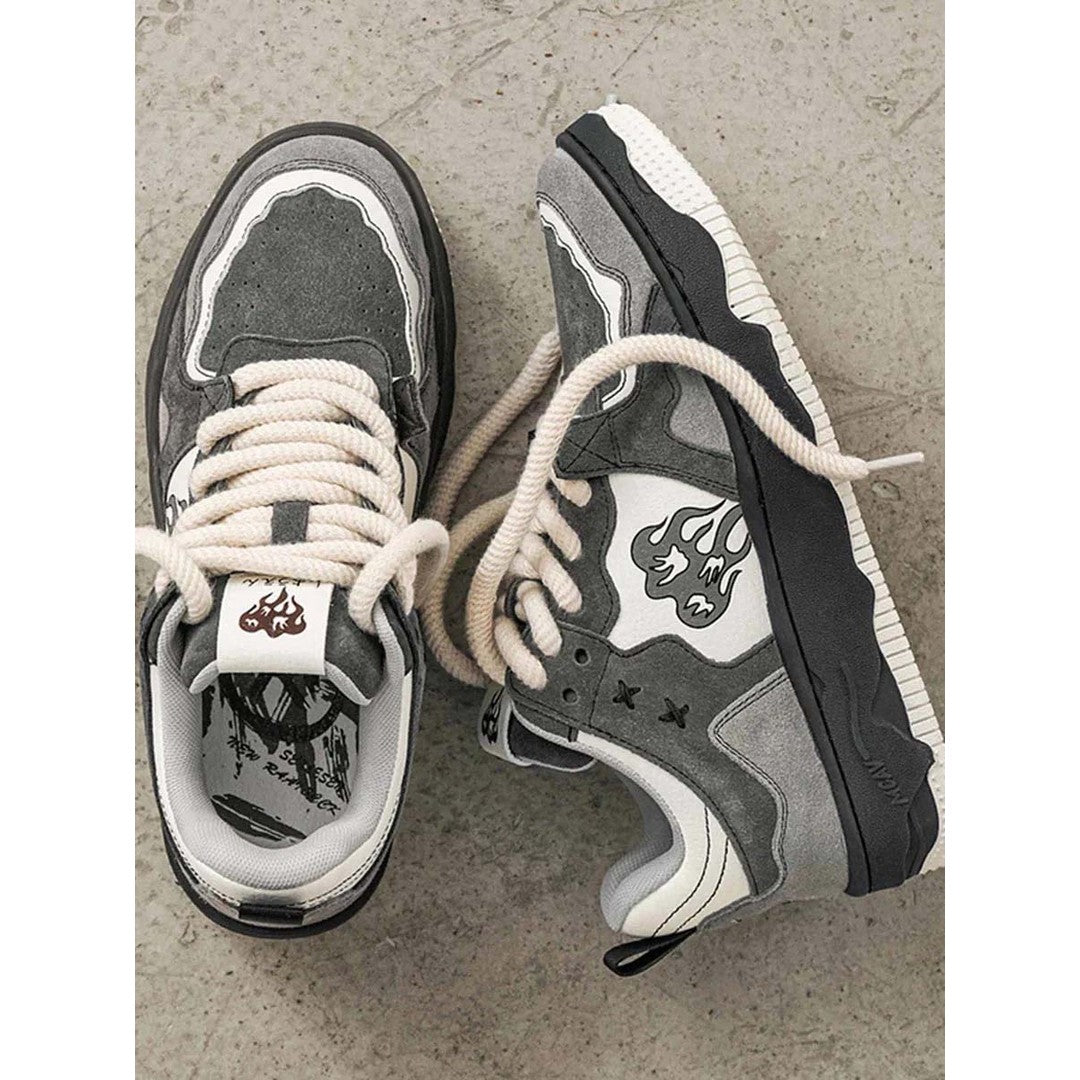 Man wearing the Emmett men's vintage shoes, flatlay view